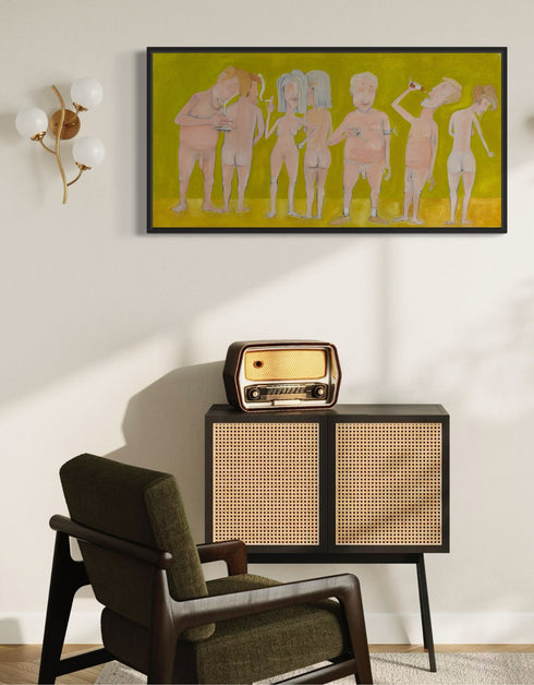 Naked People Doing Drugs | Framed Giclee Print on Canvas